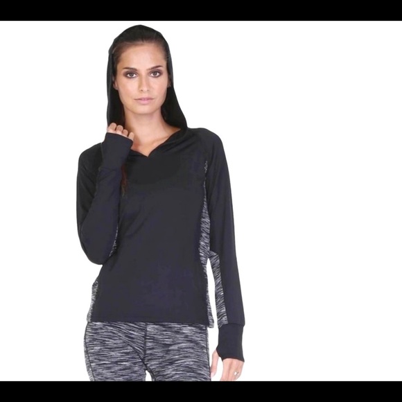 Mono b Womens size L athletic top long sleeve Hoodie Dri Fit running sport wear - Picture 3 of 12